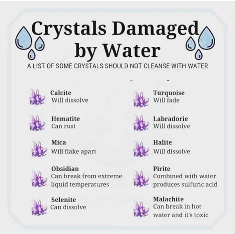 Crystals That Cannot Go In Water, Crystals To Not Put In Water, Non Water Safe Crystals, Crystals And Water, Water Unsafe Crystals, Crystals That Cant Go In Water, Crystals That Cant Go In Sun, Which Crystals Can Go In Water, What Crystals Can Go In Water