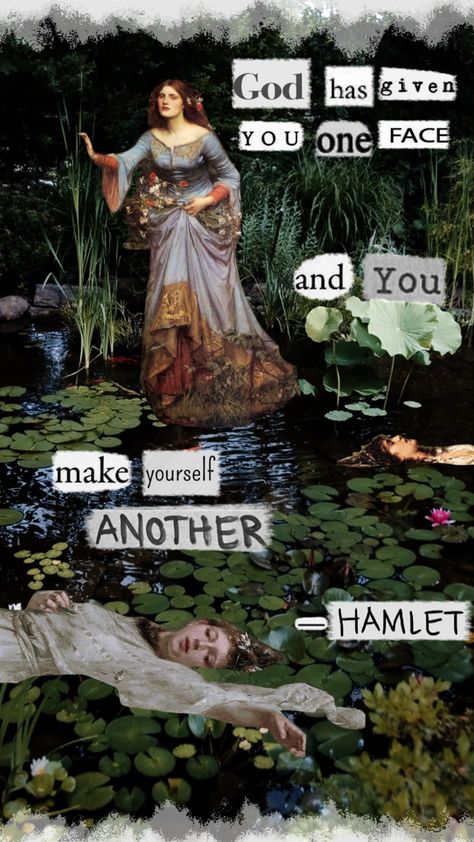 #hamlet #ophelia #shakespeare Hamlet Wallpaper, Hamlet Aesthetic Wallpaper, Ophelia Hamlet Aesthetic, William Shakespeare Aesthetic, Ophelia Quotes, Shakespeare Wallpaper, Hamlet Fanart, Ophelia Core, Ophelia Painting Wallpaper