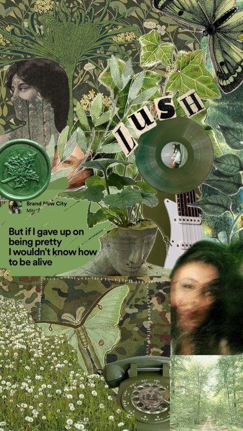 Lush #mitski #greencollage #greenaesthetic Lush Mitski, Mitski Aesthetic, Apartment Art, New City, Green Aesthetic, Cute Wallpapers, Lush, Green, Art