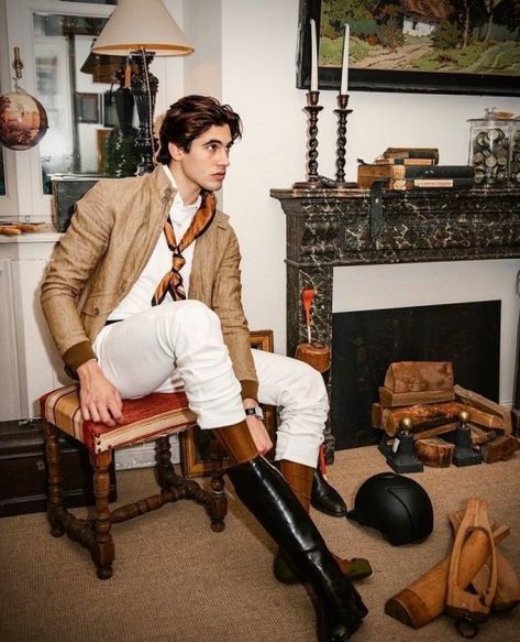 Follow @antoinelequesne and get more of the good stuff by joining Tumblr today. Dive in! Gay Fashion Aesthetic, Men Neckerchief, Preppy Outfits Men, Preppy Men, Men Photoshoot, Mens Dress Socks, Men Photography, Equestrian Style, Gentleman Style