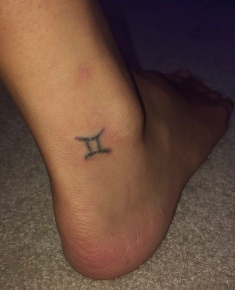 #stickandpoke #tattoo #tattooideas #ankletattoo #zodiac #zodiacsign #gemini #astrology Gemini Stick And Poke Tattoo, Gemini Tattoo Ankle, Gemini Ankle Tattoo, Stickandpoke Tattoo, Gemini Astrology, Stick N Poke, Gemini Tattoo, Stick N Poke Tattoo, Poke Tattoo