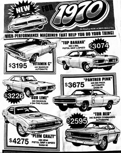 Muscle Car Ads, Car Man Cave, Automobile Advertising, Dodge Muscle Cars, Ad Car, Vintage Muscle Cars, Classic Cars Trucks Hot Rods, Vintage Muscle, Retro Advertising