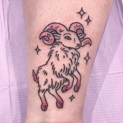 Sheep Tattoo Design, Black Sheep Tattoo, Cute Tattoo Designs, Illustrative Tattoo, Ram Tattoo, Sleeve Tattoo Designs, Aries Tattoo, Tattoos Geometric, Initial Tattoo