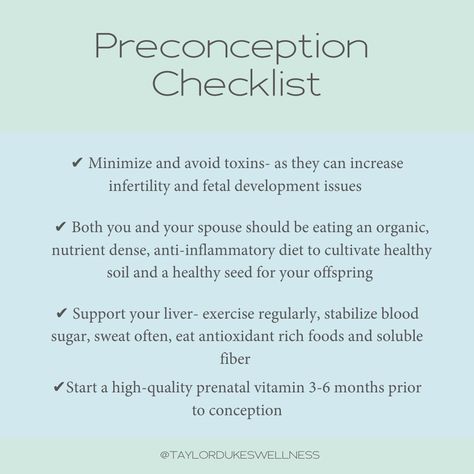 Preconception Planning Diet, Ttc Checklist, Pre Conception Diet, Pre Conception Planning, Preconception Checklist, Preconception Diet, Preparing To Get Pregnant, Preconception Health, Preconception Planning