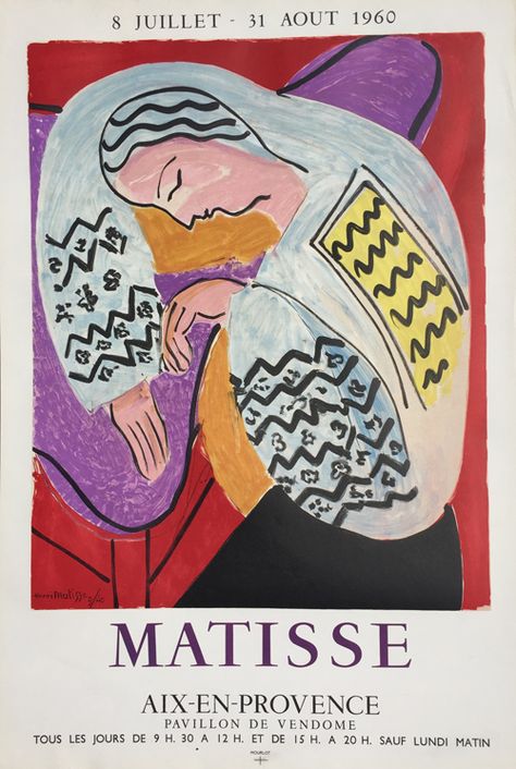 Henry Matisse, Exhibition Poster, Henri Matisse, Vintage French, Provence, Poster Wall, Wall Decor, Wall, Art