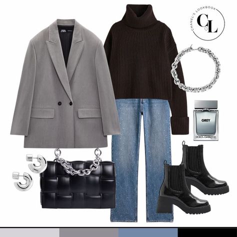 Gray Blazer Outfit Women, Grey Blazer Women, Grey Blazer Outfit, Oversized Blazer Outfit, Light Grey Blazer, Blazer Zara, Blazer Outfits For Women, Zara Jacket, Zara Outfit