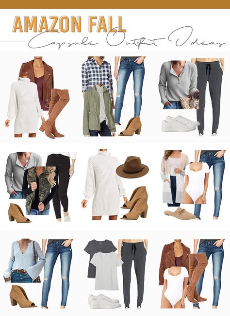 amazon fall 2020 capsule wardrobe outfit ideas on pinteresting plans fashion blog Cute Fall Outfits For Women Amazon, Fall Outfits Women 30s Casual, Fall Fashion For Women In 30s, October Fashion Fall Outfits 2022, November Outfits Casual, Fall Minimal Outfits, 10 Clothes 30 Outfits, Outfit Ideas 2022 Fall, Fall Outfits For Women In 30s