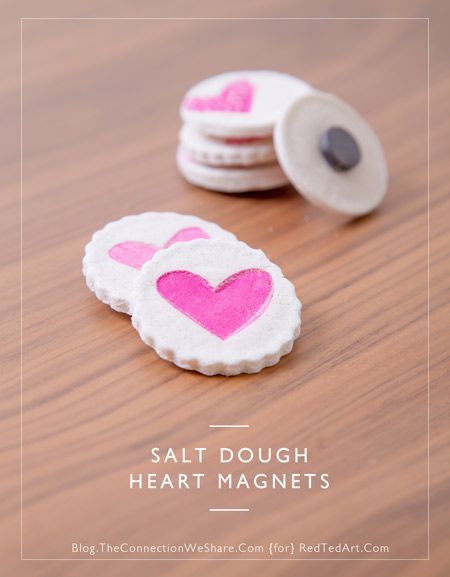 Gorgeous Gifts Kids Can Make: Fridge Magnets Salt Dough Crafts, Red Ted Art, Valentine's Ideas, Mothers Day Crafts For Kids, Kindergarten Crafts, My Funny Valentine, Valentine's Day Crafts, Heart Day, Heart Crafts