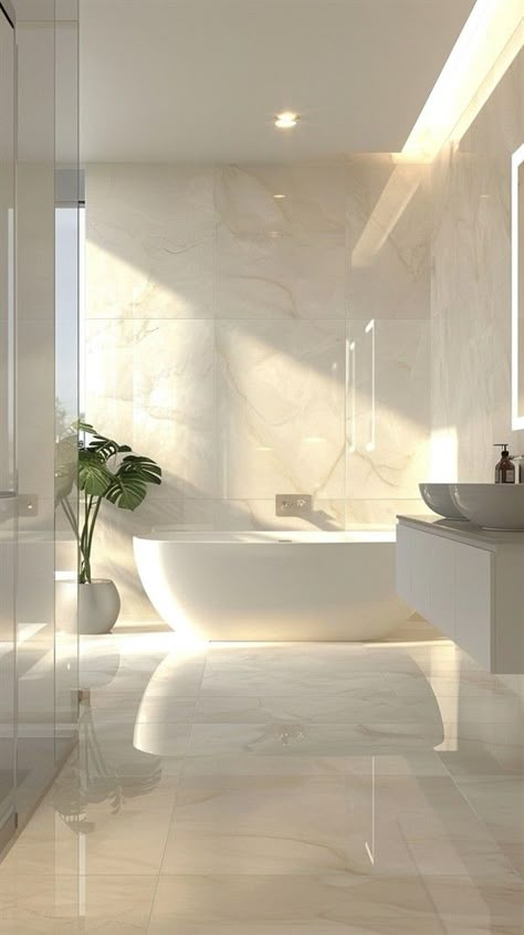 Classic Style Bathroom Design, Beautiful Bathrooms Luxury, Classic Modern Bathroom, Modern Bathroom Ideas Luxury, White Luxury Bathroom, Classic Bathroom Ideas, Small Bathroom Tiles Ideas, Modern Classic Bathroom, Design Interior Baie