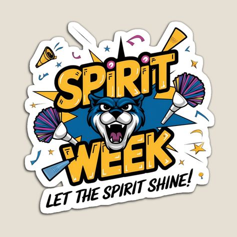 Get my art printed on awesome products. Support me at Redbubble #RBandME: https://www.redbubble.com/i/magnet/Copy-of-Bold-and-Fun-School-Spirit-Let-the-Spirit-Shine-Spirit-Week-sticker-by-emakegy/165305169.TBCTK?asc=u Fun School, Spirit Week, School Spirit, School Fun, The Spirit, Awesome Products, Magnets, Let It Be, For Sale