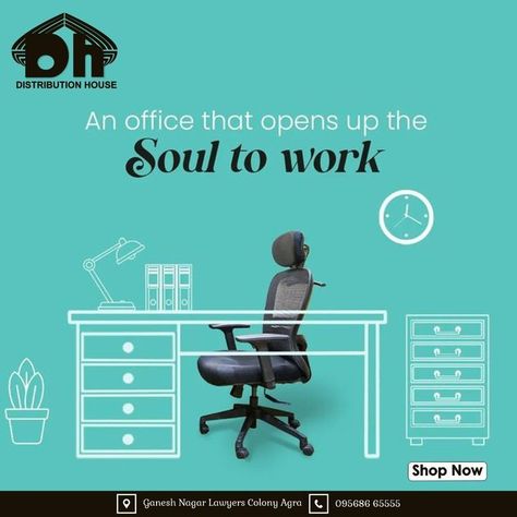 BEST FURNITURE IN AGRA | DISTRIBUTION HOUSE Office Chair Creative Ads, Furniture Social Media Design, Monet Home, Types Of Home Loans, Office Interior Design Creative, Social Media Campaign Design, Loans For Poor Credit, Furniture Graphic, Ads Poster