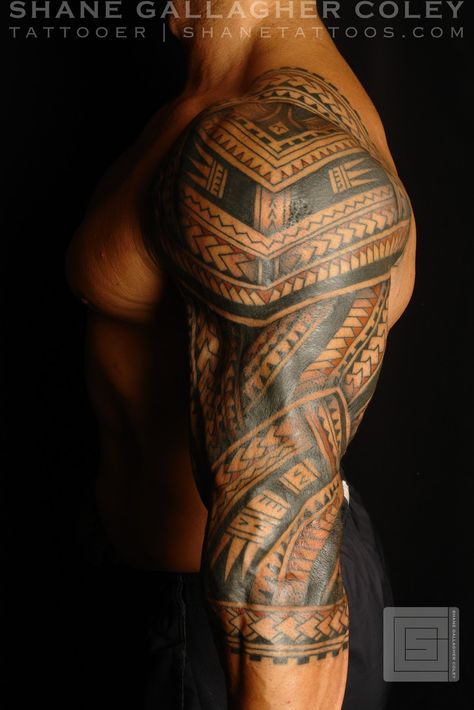 Shane Gallagher Coley Tattoo Aotearoa New Zealand Shane Tattoo, Japanese Water Tattoo, Tatau Tattoo, Polynesian Tattoo Sleeve, Tato Maori, Maori Tattoos, Armor Tattoo, Forearm Band Tattoos, Polynesian Tattoo Designs