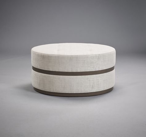 KENNEDY OVAL OTTOMAN - Robert Langford London Bridge Project, Oval Ottoman, Ottoman Round, Tufted Ottoman, Round Ottoman, Pouf Ottoman, Fabric Wall, Residential Interior, Upholstered Furniture