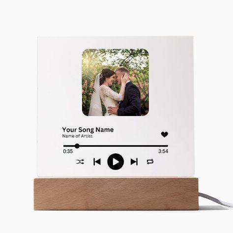 Wedding Song Art, Wedding Song Lyrics, Song Art, Groom Gifts, Wedding Song, Wedding Gift Diy, First Dance Songs, Bride And Groom Gifts, Acrylic Plaque