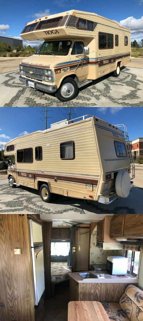 low miles 1984 Chevrolet Tioga Fleetwood G30 camper Vintage Motorhome, Luxury Campers, Motorhome Interior, Camper For Sale, Volkswagen Vans, Rv Motorhomes, Classic Campers, Rv Travel Trailers, Adventure Van