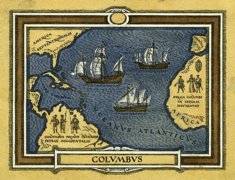 Old Map. The map of the First Voyage of Christopher Columbus , #SPONSORED, #map, #Map, #Voyage, #Columbus, #Christopher #ad Columbian Exchange, Innovation Management, Christopher Columbus, Columbus Day, Lds Church, The Book Of Mormon, Book Of Mormon, Scripture Study, Old Map