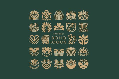 Herbal Logo Design, Boho Logos, Herbal Logo, Abstract Logos, I Logo, Boho Logo, The Strokes, Abstract Logo, Design Studios