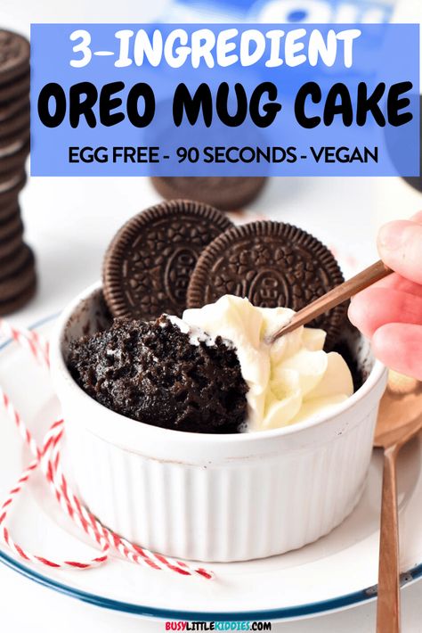 Oreo Mug Cake Without Cocoa Powder, Orea In A Mug Cake Recipe, Mug Cake Microwave Easy 3 Ingredients, Oreo Mug Cake Microwave, No Egg Mug Cake, Oreo Mug Cake Recipe, Oreo Mug Cake, Oreo Mug, 3 Ingredient Mug Cake