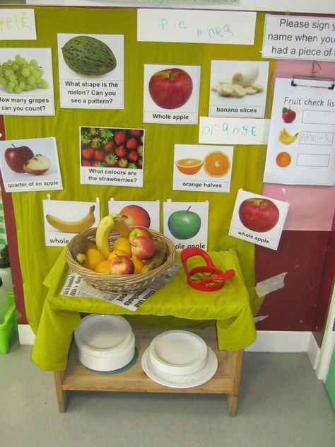 Help yourself snack bar at KU Stourton to encourage independence and self-regulation Snack Area, Gooseberry Bush, Snack Display, Snack Station, Eyfs Classroom, Help Yourself, Snack Table, Healthy Snacks For Diabetics, Banana Slice