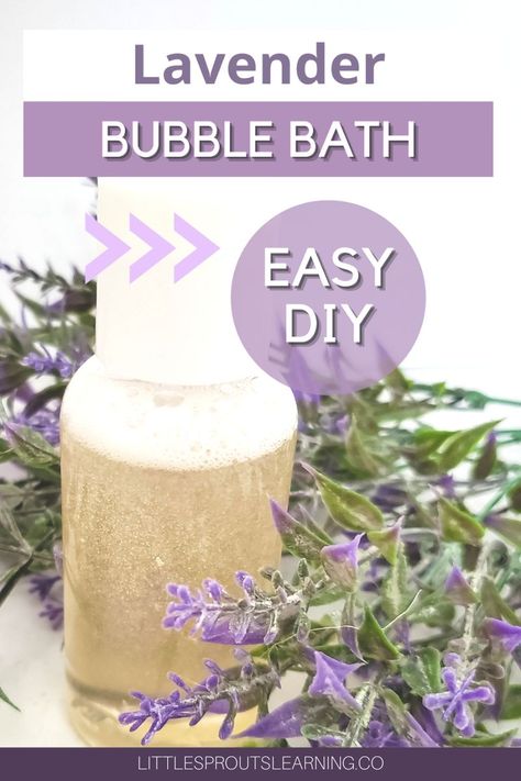 This DIY lavender bubble bath recipe is so relaxing and calming, it's the perfect way to wind down after a busy day. Diy Bubble Bath Recipe, Bubble Bath Diy, Bubble Bath Recipe, Homemade Bubble Bath, Diy Bubble Bath, Milk Bath Recipe, Lavender Bubble Bath, How To Make Bubbles, Herbal Shop