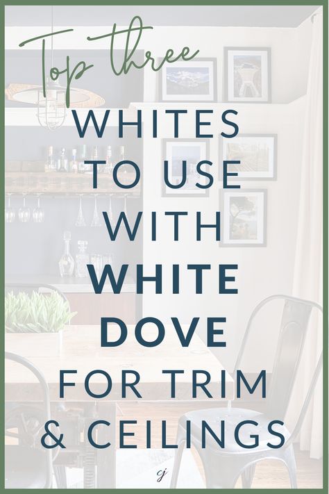 White Dove Vs Decorators White, Paint Colors That Go With Benjamin Moore White Dove, Pure White Paint Colors For Walls, Accent Colors For White Dove, White Dove Accent Colors, White Paints Colors For Walls, White Dove Walls Trim And Ceiling, White Dove Walls And Ceiling, White Dove Palette