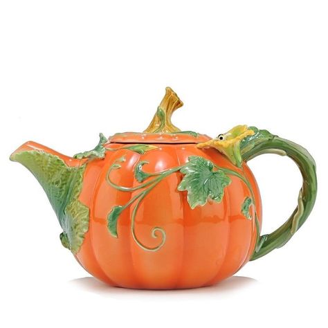 Halloween Tea Party, Pumpkin Tea, 귀여운 음식 그림, Novelty Teapots, Teapots Unique, 31 Days Of Halloween, Halloween Vintage, Teapots And Cups, 31 Days