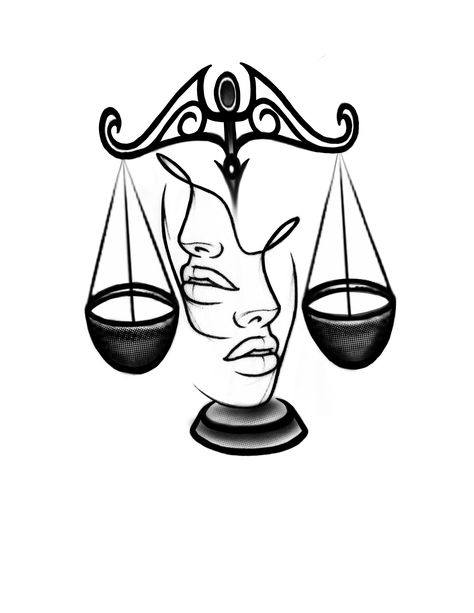 Libra Drawing Easy, Black Libra Goddess Tattoo, Libra Goddess Tattoo Lady Justice, Libra Gemini Tattoo, Small Libra Tattoo For Women, Libra Scale Tattoo Women, Libra Scales Drawing, Libra Tattoo Ideas For Women, Libra Goddess Tattoo