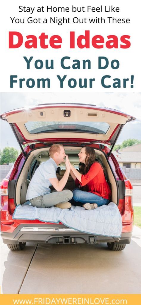 Make date night at home fun and exciting with a change of scenery. 15 Ways to make a car date night happen from the comfort of your driveway. #fridaywereinlove Car Date Ideas, Car Date Night, Morning Date Ideas, Active Date Ideas, Morning Date, Spring Date Ideas, Car Date, Creative Date Ideas, Road Trip Playlist