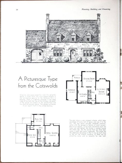 Planning, Building & Financing: The Home : Guinane Construction Company : Free Download, Borrow, and Streaming : Internet Archive English Cottage Floor Plans, Vintage Floorplans, Open Concept House Plans, Home Layouts, Cottage Floor Plan, Vintage Floor Plans, Storybook Homes, Cottage Floor Plans, Vintage House Plans