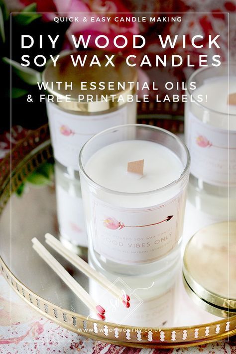 Diy Wood Wick Soy Candles, Soya Mumu, Candles Diy, Making Candles, Easy Candles, Candle Maker, Wood Wick Candles, Diy Soy Candles, Diy Holz