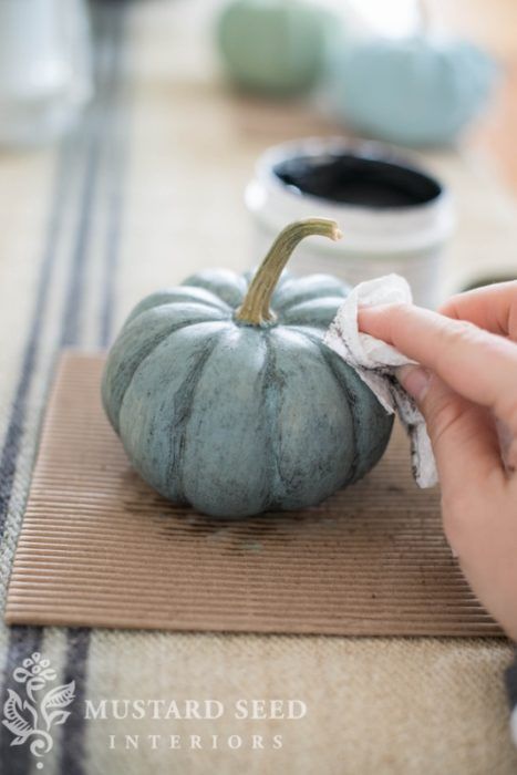 Pumkin Decoration, Paint Pumpkins, Coastal Fall, Miss Mustard Seed, Miss Mustard Seeds, Blue Pumpkins, Happy Fall Y'all, White Pumpkins, Milk Paint