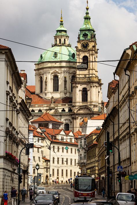 St. Nicholas Church, Malá Strana, Prague, Bohemia, Czechia Czechia Prague, Prague Streets, Prague Landscape, Prague Architecture, Baroque Church, St Barbara, Bohemia Czech Republic, Prague Gothic Architecture, Spanish Synagogue Prague