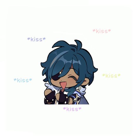 Kiss Widget, Kaeya Widget, Genshin Kiss, Genshin Anime, Blue Widget, Anime Inspired Outfits, Notes Template, Widget Icon, Blue Pin