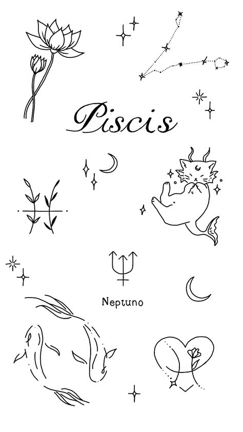 Tattoo For Pisces Women, Pices Zodiac Tattoo Constellation, Pisces And Taurus Tattoo Together, Dainty Pisces Tattoo, Pisces Tattoo Women, Pisces Astrology Tattoo, Fine Line Pisces Tattoo, Pices Tattoo Women, Pisces Drawing Zodiac