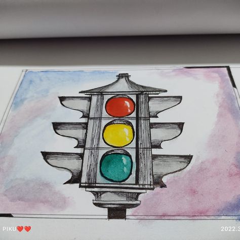 Traffic Signal Drawing, Traffic Rules, Draw Hands, Traffic Signal, How To Draw Hands, Drawings, Quick Saves