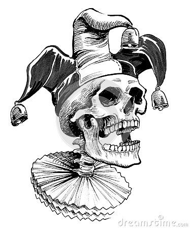 Creepy Jester, Jester Skull, Horror Drawing, Jester Hat, Skull Art Drawing, Theme Tattoo, Tattoo Art Drawings, Dark Art Drawings, White Illustration