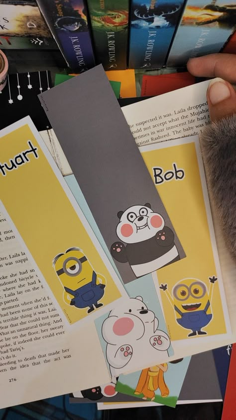 We Bear Bears Bookmark, Panda Bookmark, Handmade Bookmarks Diy, Bookmarks Diy, Bear Panda, Creative Bookmarks, Bookmark Craft, Ice Bear, Handmade Bookmarks