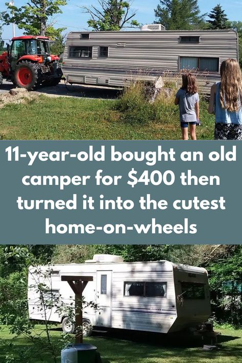 What were you doing when you were 11-years-old? Probably playing outside with friends and building things out of Legos, right?

But 11-year-old Lauren Nelson had a much bigger vision than that: she wanted to make her very own tiny home out of a camper. Vw Bus For Sale, 5th Wheel Camper, Building Things, After Everything, Old Campers, Buses For Sale, Playing Outside, Small Campers, Camper Makeover