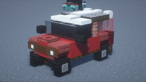 Minecraft Van Build, Minecraft Pickup Truck, Minecraft Sports Car, Minecraft Vehicle Builds, Minecraft Car Build, Minecraft Conversation Pit, Minecraft Motorcycle, Minecraft Car Design, Car In Minecraft