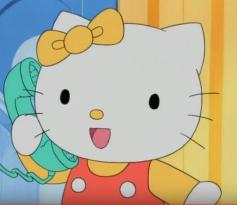 Sanrio Land, Mimmy White, Spreading Positivity, Hello Kitty Aesthetic, Hello Pretty, Hello Kitty Cartoon, Sanrio Wallpaper, On The Phone, Hello Kitty Items