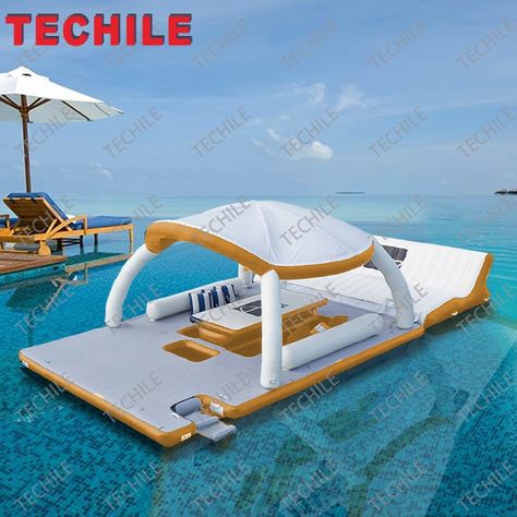 Smarter Shopping, Better Living! Aliexpress.com Beach Resort Design, Pontoon Dock, Lake Fun, Floating Boat, Floating Island, Inflatable Bouncers, Floating Dock, Cookout Food, Resort Design