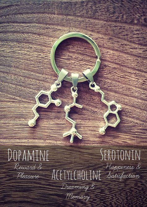 Acetylcholine Molecule, Science Tattoo, Cool Science Fair Projects, Molecule Tattoo, Molecule Necklace, Science Jewelry, Keychain Necklace, Science Chemistry, Cool Science Experiments