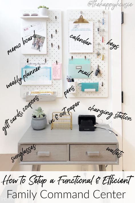 Family Command Center Wall, Command Center Organization, Diy Command Center, Junk Organization, Home Command Center, Small Kitchen Cabinets, Organizing Challenges, Family Command Center, Dining Room Hutch