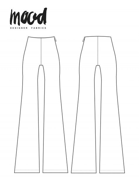 Jamesia Pants Redux - Free Pattern - Mood Sewciety Flare Pants Pattern, Mood Sewciety, Clothing Templates, Sewing Patterns Free Women, Diy Pants, Diy Sy, Sewing Pants, Pants Sewing, Sew Ins