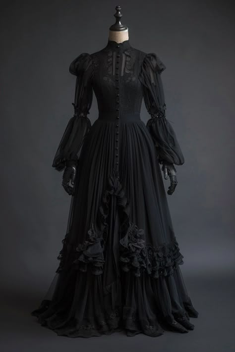 10 Iconic Victorian Dresses: From Ballrooms to Bustles – fashionbylina.com Vampire Dresses, Victorian Gothic Dress, Black Victorian Dress, Best Costume Ideas, 1800s Dresses, Gothic Victorian Dresses, Victorian Era Dresses, Vampire Dress, Victorian Gown