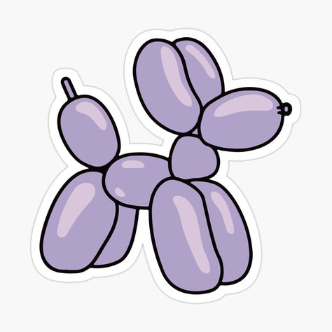 Check out this cute pastel purple balloon dog sticker. A trendy design to fit your aesthetic :) Cute Sticker Design Ideas, Cute Stickers Aesthetic Purple, Pastel Purple Stickers, Purple Stickers Aesthetic, Stickers Purple Aesthetic, Cute Purple Stickers, Stickers To Print Out, Stickers To Print Aesthetic, Cool Stickers Aesthetic