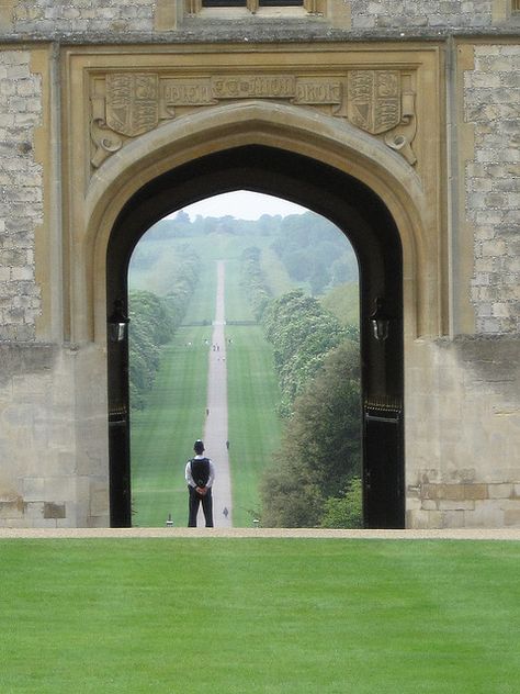 Undercroft View to the Long Walk by Hugh Peden, via Flickr, Windsor Great Park, road leads to Windsor Castle, UK London Suburbs, Crown Estate, The Long Walk, King George Iv, Snow Hill, Metropolitan Police, Famous Castles, Castle Mansion, George Iv