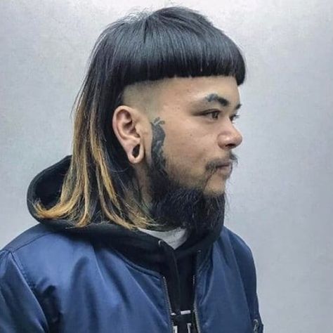 Nothing Betta Than A Bowl’s Instagram profile post: “. . . . . #mulletsofinstagram #behindthechair #bowlcut #love #shag #makeup #undercut #hairbrained #style #mullethair #photooftheday…” Bowl Cut Mullet, A Mullet Haircut, Mullet Haircut Woman, G Dragon Hairstyle, Modern Mullet Haircut, Mohawk Fade, Haircut Mullet, Korean Hairstyles Women, Crew Cut Haircut