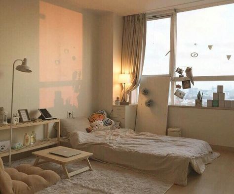 ➳ @madryoshka ﹑ Hiasan Bilik Tidur, Minimalist Room, Aesthetic Rooms, Small Room Bedroom, Room Inspiration Bedroom, Room Ideas Bedroom, The Bedroom, Aesthetic Bedroom, Apartment Room