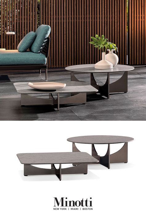 Minotti Coffee Table, Meja Outdoor, Central Table, Outdoor Coffee Table, Square Top, Square Stone, Outdoor Coffee Tables, Stone Top, Family Outdoor